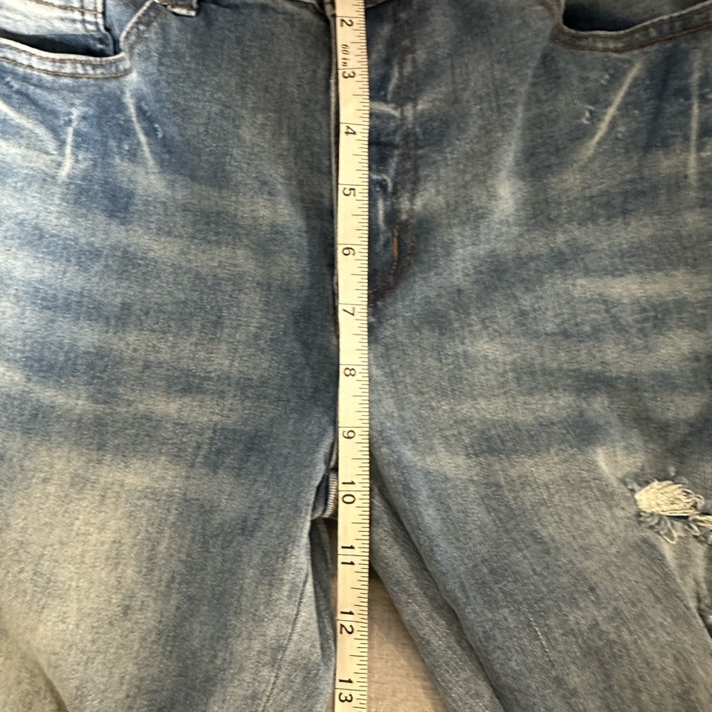 Distressed Billy Jean-  Skinny Blue Jeans with embroidery - Picture 8 of 9
